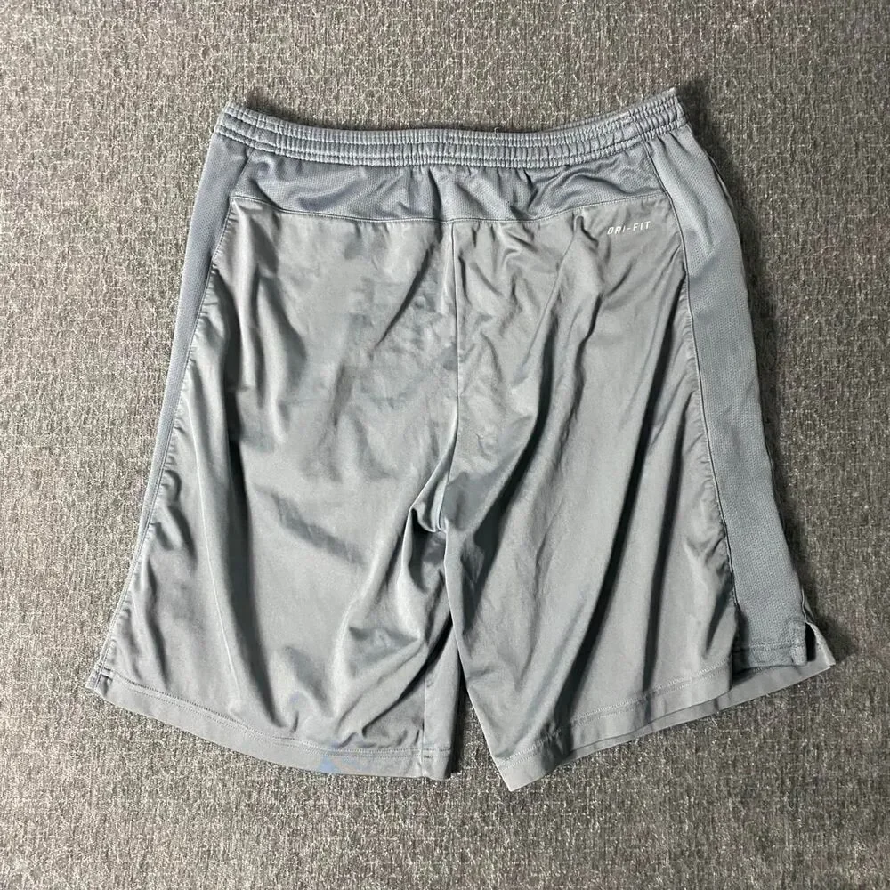 Nike Men's Grey and Blue Shorts